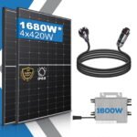 1680W Balkonkraftwerk Komplettset 1600W Photovoltaik Solaranlage mit DEYE 1600W WIFI Wechselrichter Mini PV Anlage