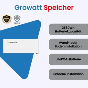 Batteriespeicher Growatt ARK 2.5L (2,56kWh) Speicher für Solaranlage